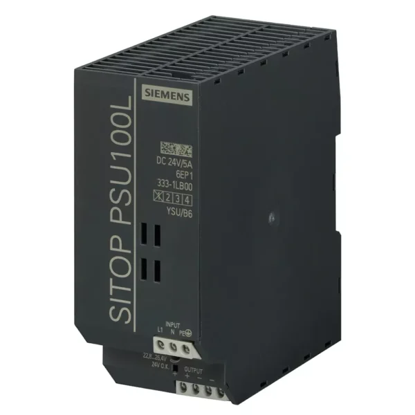 6EP13331LB00 | Siemens Sitop 6EP1 PSU100L Stabilized Power Supply 5 A, Input 120-230 V AC, Output 24 V DC/5 A - Siemens