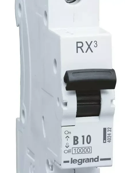 Legrand RX³ 10A Single Pole 10kA B-Curve MCB 4024 32 ele.min .14412116 1667952498182