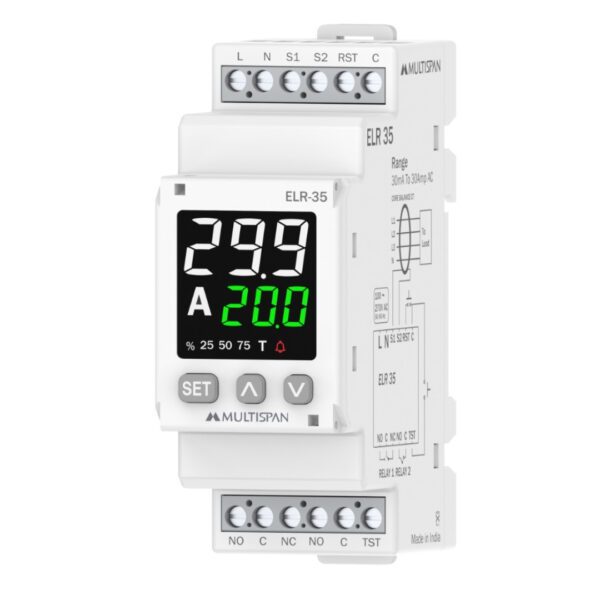 Multispan ENR-35-M1 Earth to Neutral Voltage Relay with RS-485 Modbus 26660elr 35 regular