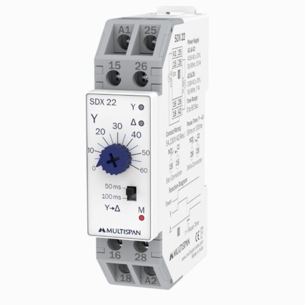 Multispan SDX-22 DIN Rail Star-Delta Timer 43372sdx 22 regular