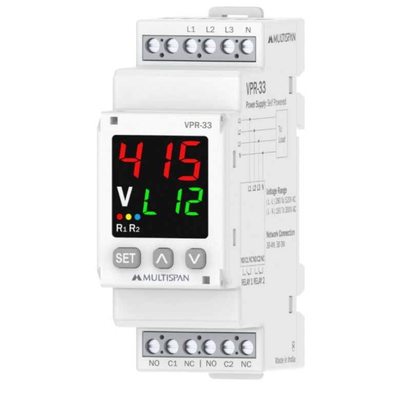 Multispan VPR-33T Voltage Protection Relay DIN Rail 69423vpr 33 35 regular