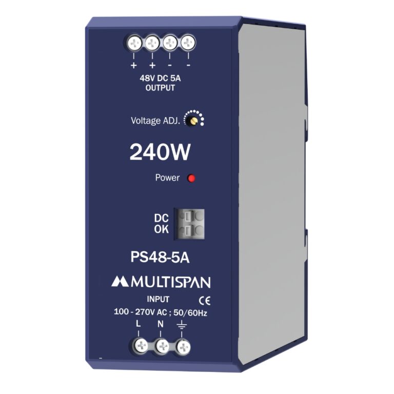 Multispan PS48-5A-P DIN Rail Power Supply 48VDC 5A 240W 7609ps48 5a regular