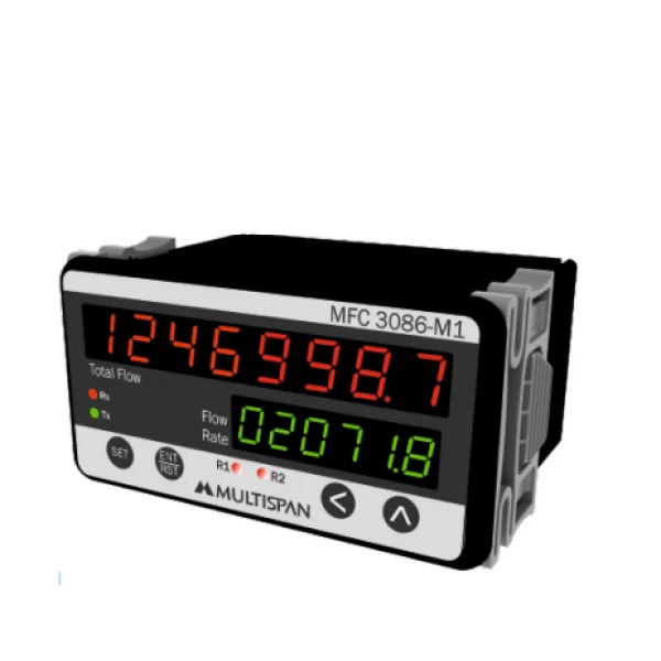 Multispan MFC-3086P Flow Totaliser Pulse Input mfc 3086 m1 flow rate cum controller 1749549213