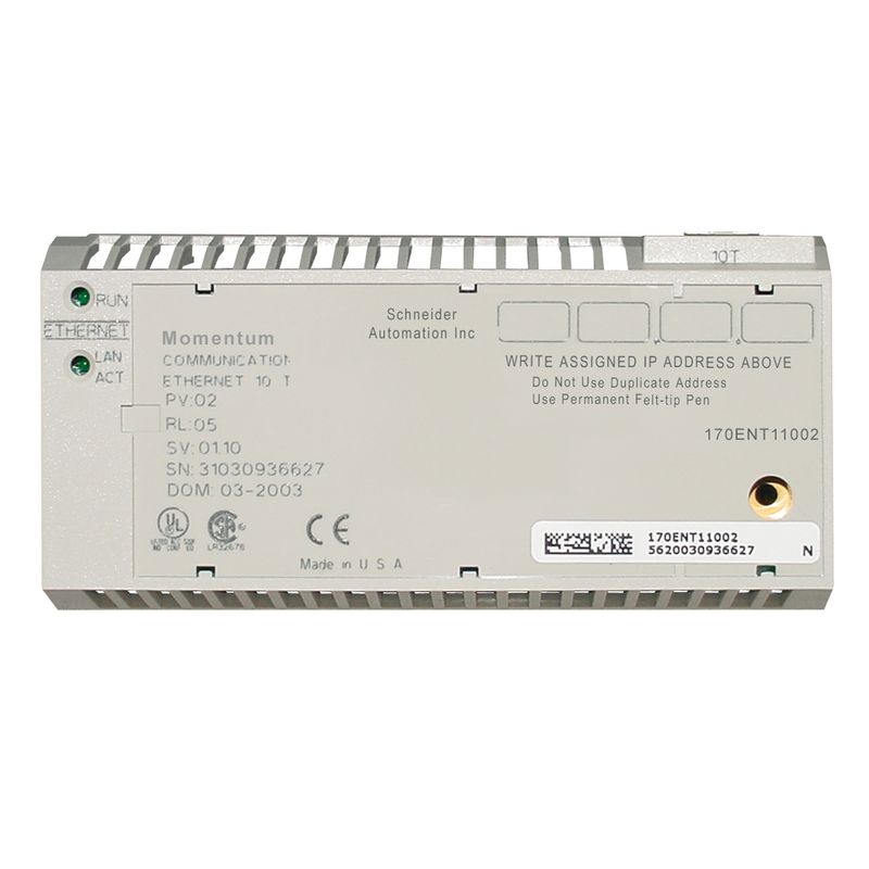170ENT11002 170ENT11002 | Momentum Comm Adapter - Ethernet - Schneider Electric - Image 1