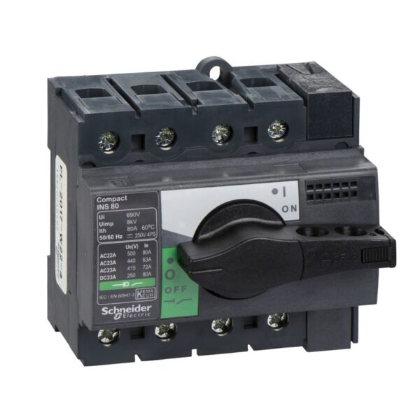 28905 | INS80 4P 80A - SWITCH DISCONNECTOR - Schneider Electric