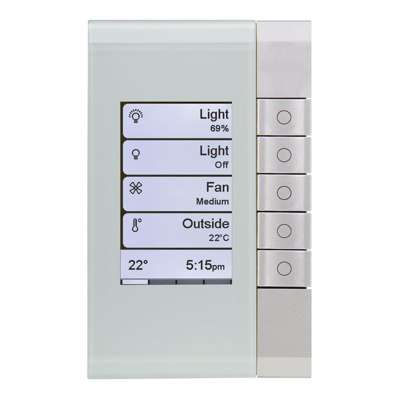 5085EDLW-OM 5085EDLW-OM | C-BUS EDLT, WHITE GRID, SATURN OM FASCIA - Schneider Electric - Image 1