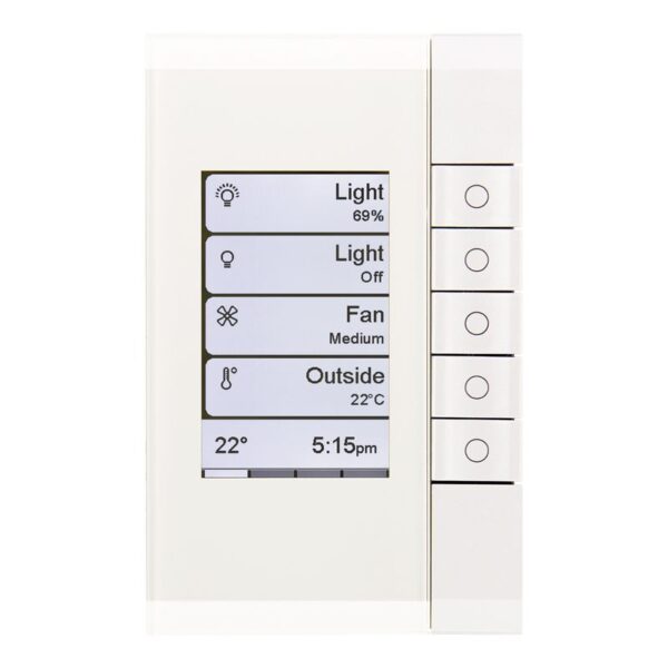 5085EDLW-PW | C-BUS EDLT, WHITE GRID, SATURN PW FASCIA - Schneider Electric