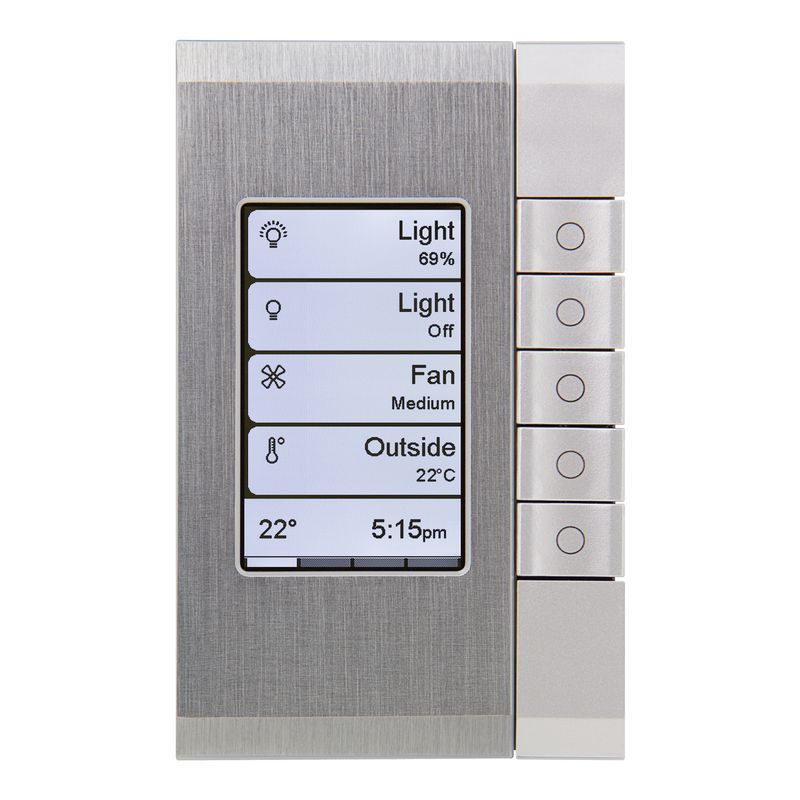 5085EDLW-SS 5085EDLW-SS | C-BUS EDLT, WHITE GRID, SATURN SS FASCIA - Schneider Electric - Image 1