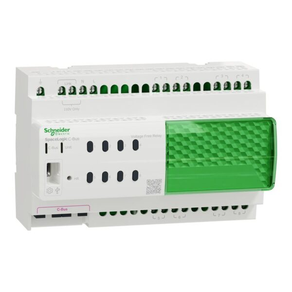 5508RVF | C-BUS RELAY VOLTAGE FREE DIN RAIL 8 CH - Schneider Electric