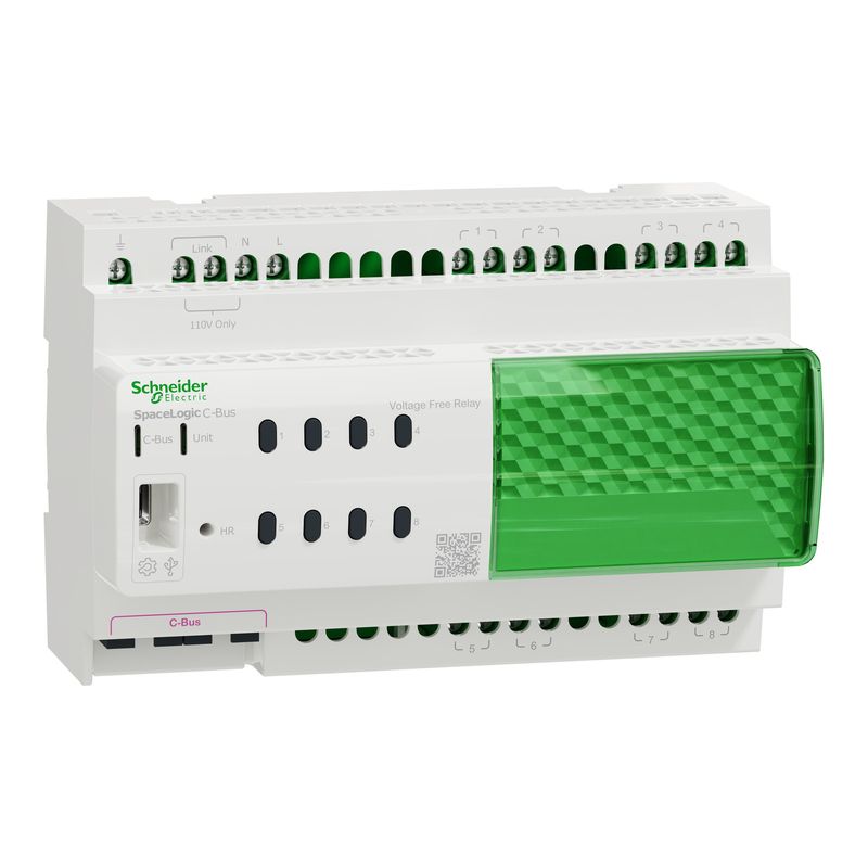 5508RVF 5508RVF | C-BUS RELAY VOLTAGE FREE DIN RAIL 8 CH - Schneider Electric - Image 1