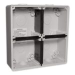56E4-GY | 4 GANG INDUSTRIAL BOX - Schneider Electric