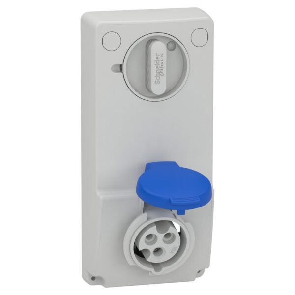 82031 | SOCKET UNIKA W/INTERLOCK 16A 2P-E 200-25 - Schneider Electric