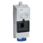 82766 | SOCKET W/INTERLOCK RAIL DIN 32A 2P-E 20 - Schneider Electric