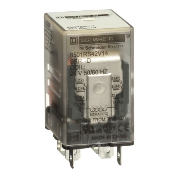 8501RS42V14 | MINIATURE RELAY 24VAC 15A SPDT - Schneider Electric