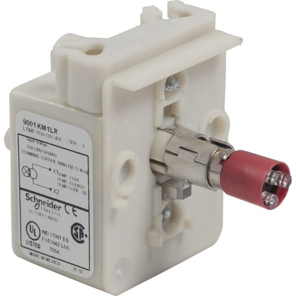 9001KM1LR | 30MM LIGHT MODULE TRANSF 120V LED RED - Schneider Electric