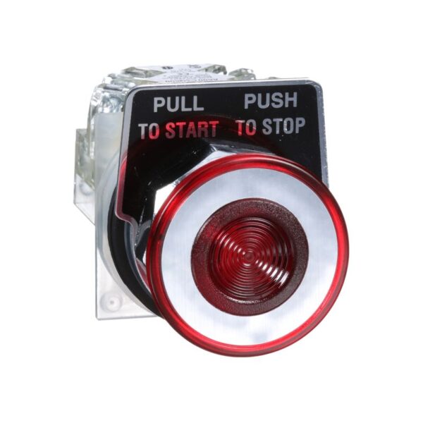 9001KR9RH13 | PB metal mushr 41mm red push 1 CO - Schneider Electric