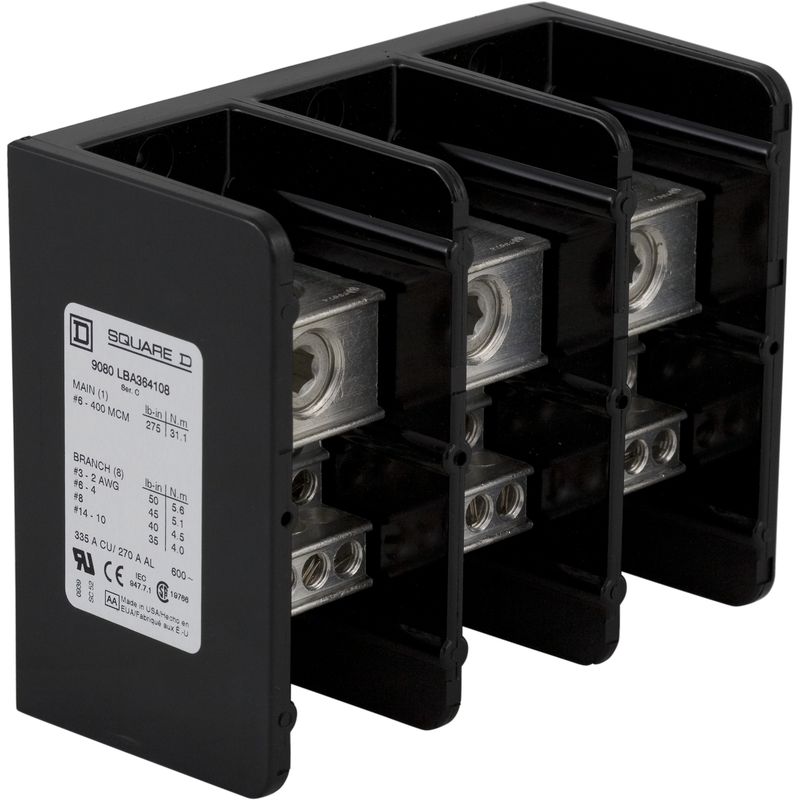 9080LBA364108 9080LBA364108 | PWR DISTR BLK 600V 335A - Schneider Electric - Image 1