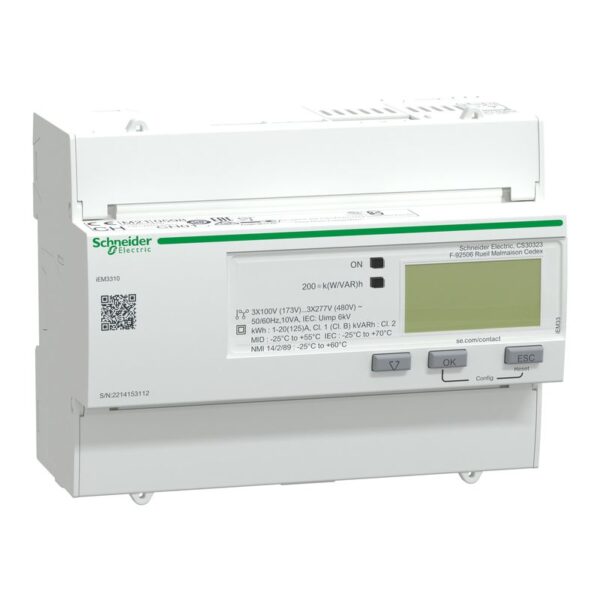 A9MEM3310 | iEM3310 125A Cl 1 MID Energy meter 1DO - Schneider Electric