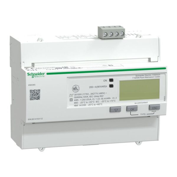 A9MEM3365 | iEM3365 125A Cl 1 MID Energy met BACnet - Schneider Electric
