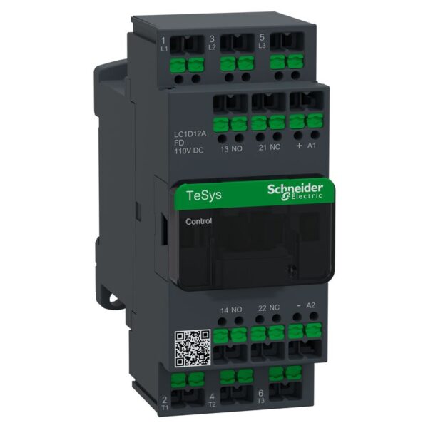 LC1D12AFD | CTR Deca 12A 3P 110V DC Snap-in - Schneider Electric