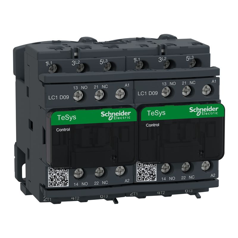 LC2D09B7 LC2D09B7 | TeSys REVERS CTR 9A AC3 5.5KW 24VAC COIL - Schneider Electric - Image 1
